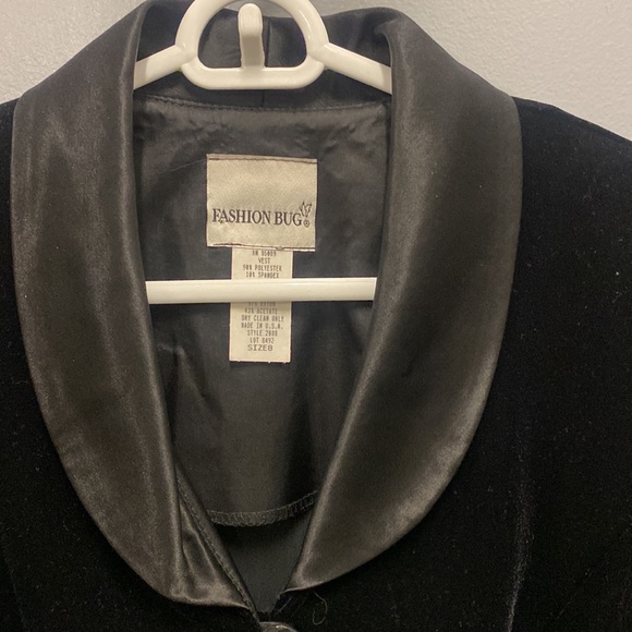 90s velvet & sheer black blouse - Picture 3 of 5